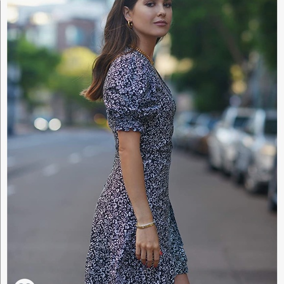 The Drop Paola Alberdi Puff Sleeve Wrap Dress - Picture 6 of 8